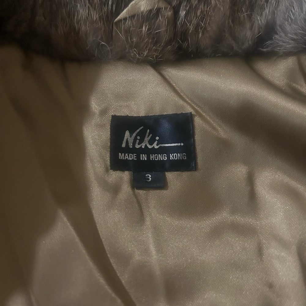 Niki Luxurious Rabbit Fur Jacket with 100% Satin Lining. - Picture 6 of 7